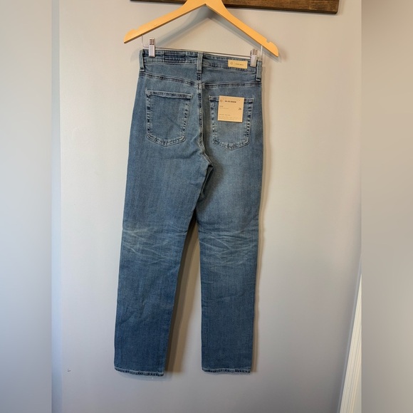 🌟HP NWT AG-ED Denim/Jeans Saige High-rise Straight Leg 26W/30L light blue - Picture 4 of 9